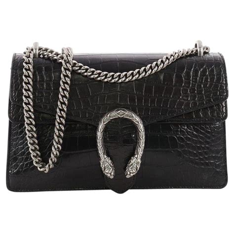 gucci dionysus black crocodile|gucci dionysus leather bag.